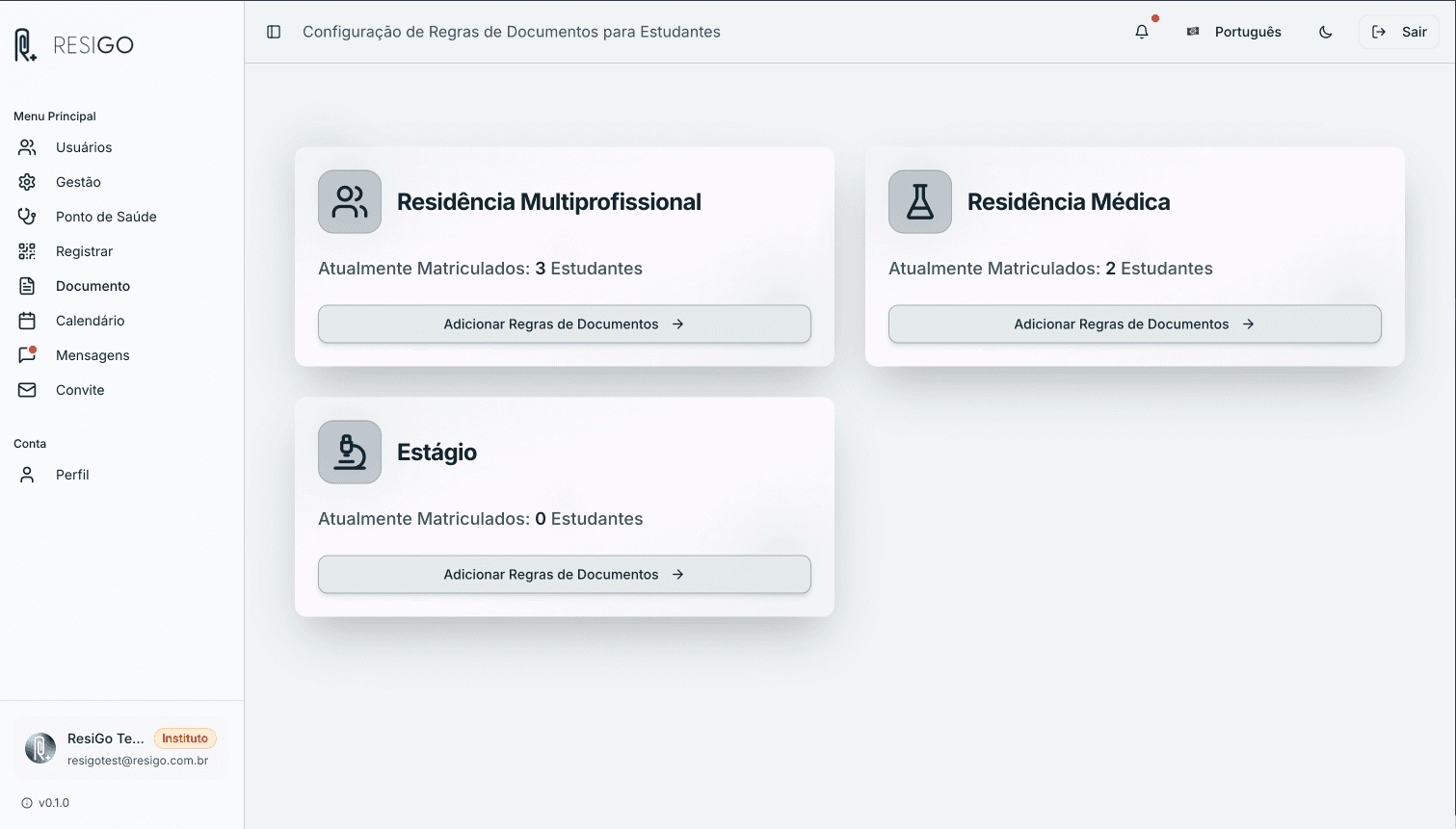 Documentos exigidos por programa