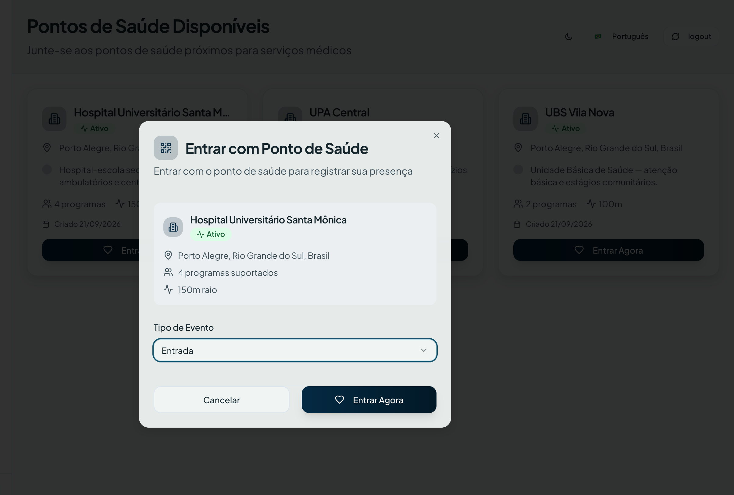 Entrada, saída e o raio do ponto — Registro no sistema de gestão ResiGo